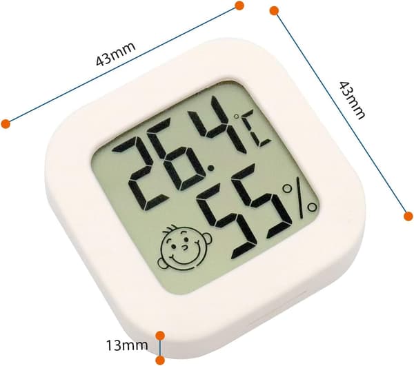 Pieces Mini Digital Inomhus Termometer Hygrometer Luftfuktighet Temperatur LCD-skärm Bluetooth Trådlös Sensor Termometer för Hem, Kontor, Di