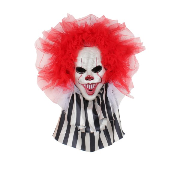 1 st Halloween Skräck Clownkrans Dörrhängande krans Dekoration Vägghängande Spökfestival Festscenprydnad