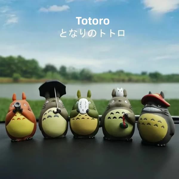 9 stk. skogsånd mini statue sett, søte romdekor samleobjekter, kawaii gaver til barn