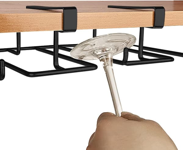 Multifunktionel Vinglasholder Kaffekrus Holder Glas Kopholder (Sort)