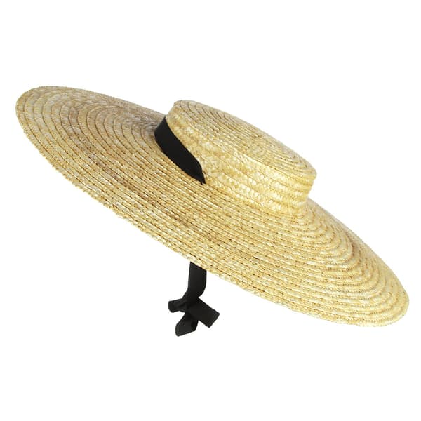 Stråhat floppy disk hat dame elegant bred skygge solhat Panama hat rejse strand retro UV-beskyttelse sommer udendørs