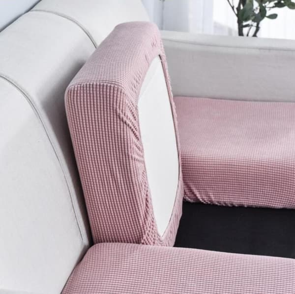 Kamel farve; Ekstra stort dobbelt sofaovertræk, bredde 65-95CM, længde 95-135CM; Nordisk minimalistisk stil majsfleece sofaovertræk, fuldt dækkende elastisk Double-seater