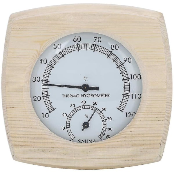 Bastu termometer och hydrometer, bastu trä termometer 2 i 1 bastu temperatur fuktighetsmätare