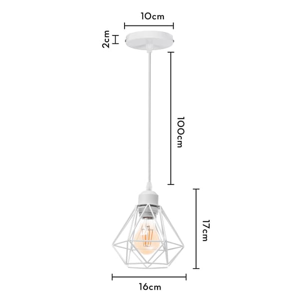 Retro Metal Lysekrone Retro Loft Lysekrone Edison Base E27 Loftbelysning 16*17cm Sort 1 Styk A