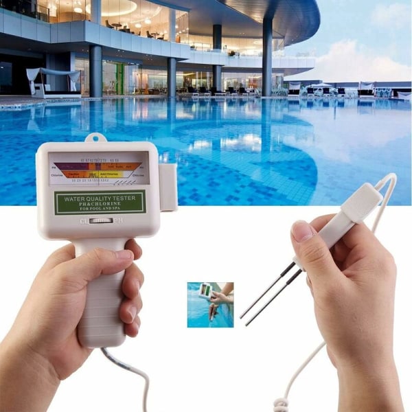 Klortestare pH-mätare, 2 i 1 digital vattenkvalitetsanalysmonitor för pool, spa, dricksvatten-