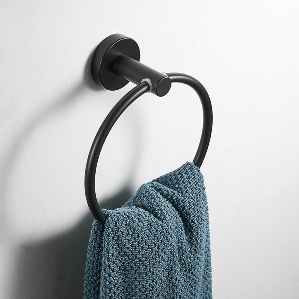Moderna badrum svart handdukshängare 304 rostfritt stål handduk Hoo
