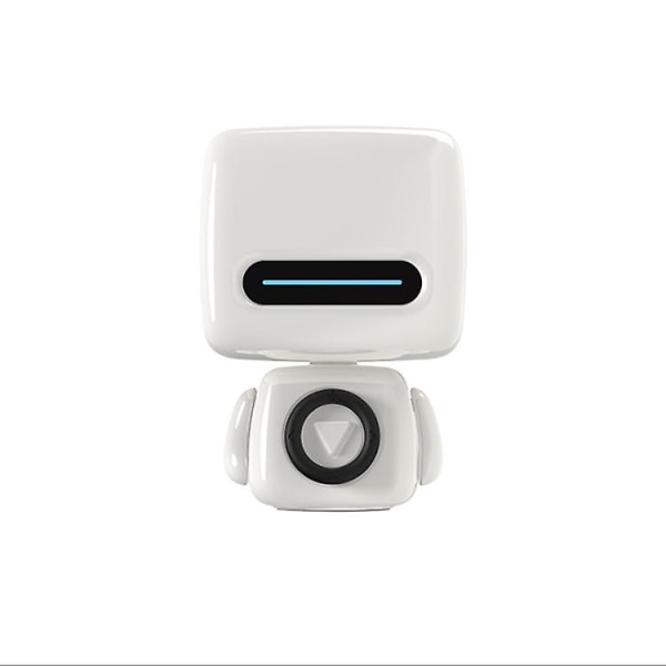 Robot Bluetooth-højttaler Mini Sød bærbar lille stålkanon trådløs højttalergave White
