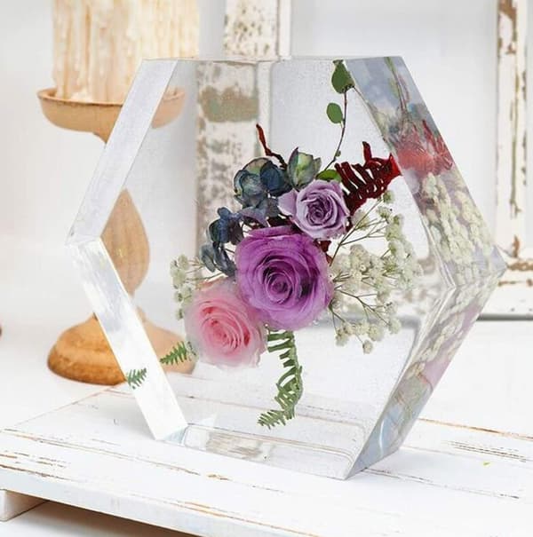 Hartsform, hexagonal hartsform för blomsterbevarande, 32*28,4*5,1cm C