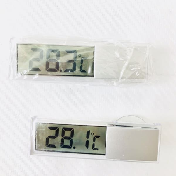 To-delt LCD-termometer (Børstet sølv + Native Gold) Termometer