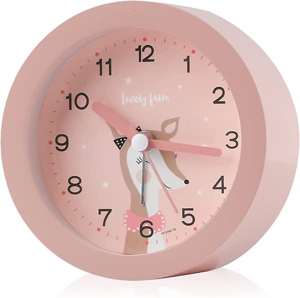 Väckarklocka Barn Flickor Pojkar, Barn Väckarklocka Analog Ingen tickande högt Väckarklocka present