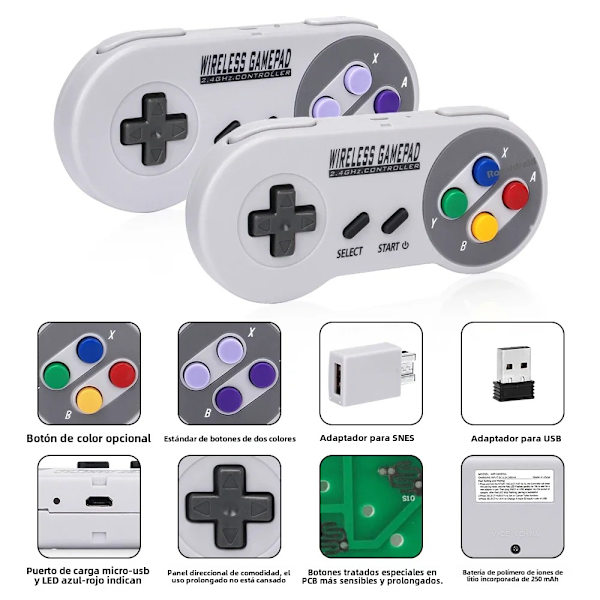 S02 Hvid Trådløs Bluetooth Game Controller med Hall Triggere og Taktile Knapper, Kompatibel med Switch, PC, Android og iOS