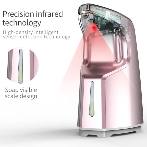 Såpedispenser Automatisk Sensor Såpedispenser 450ml Økonomisk og Ergonomisk Smarttelefonvasker 10,5*12*20cm Hvit 1 stk B
