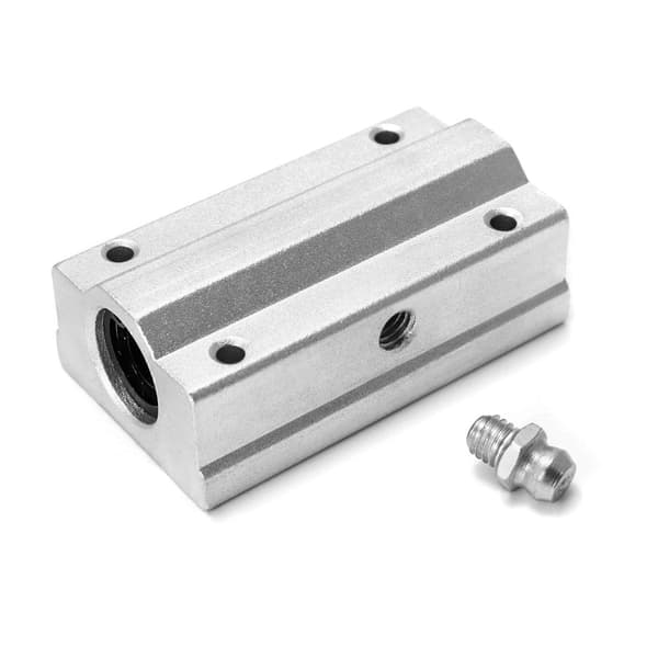 2 st Aluminium Linjär Rörelse Kullager Glidenhet Bussning, Typ CNC Extra Lång Linjär Rullager Glidblock, 12mm Borrdiameter
