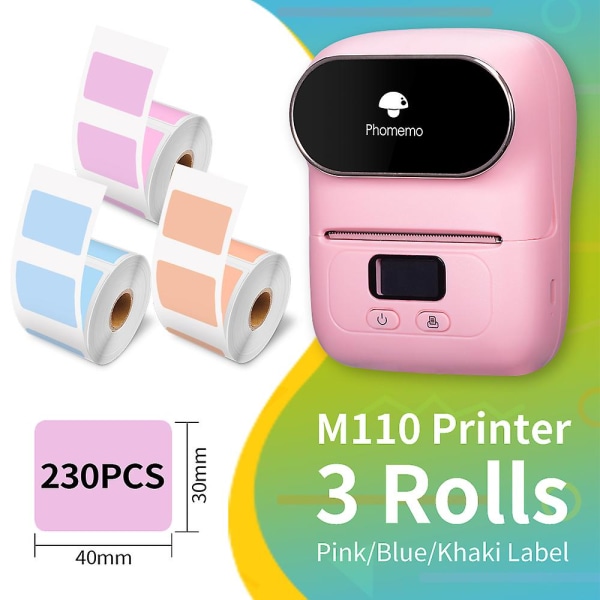 Etiketprinter M110 miniprinter til mærkning af logo, kabel, detail, stregkode termisk etiketprinter lommeprinter