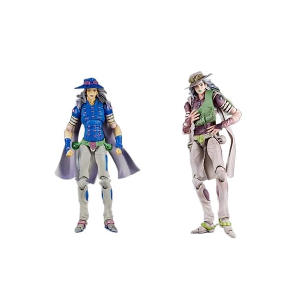 17 cm ledad fantasy krigar actionfigur, blå klädsel, samlarobjekt för vuxna, stilfull pose