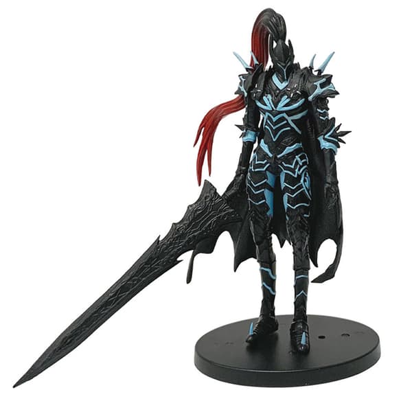 En version med æske; rød ridder stående statue, 20–21 cm samlerobjekt gavemodel
