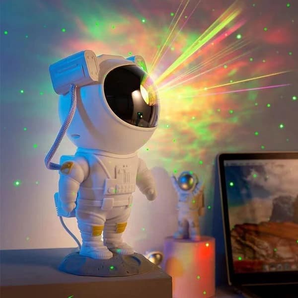Astronaut Stjerne Projektor Lys – LED Galaxy Natlampe til Soveværelsesstemning