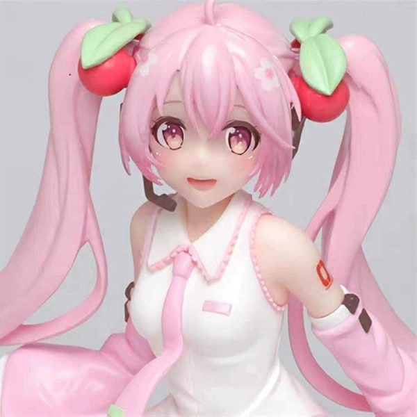 Caraele Anime Modell Anime Figur Action Figur Hatsune Miku Rosa 23cm Figurine Collection Staty Ornament Dekoration