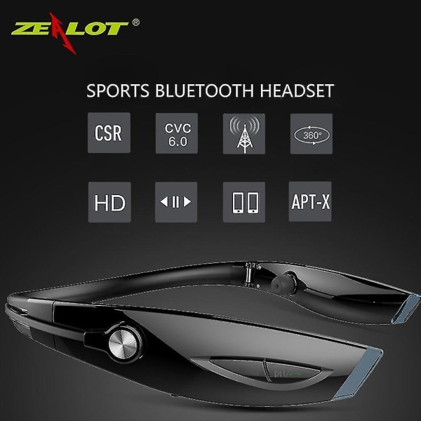 Zealoth1 Sport Wireless Bluetooth 4.0 Hands- Høretelefon med mikrofon
