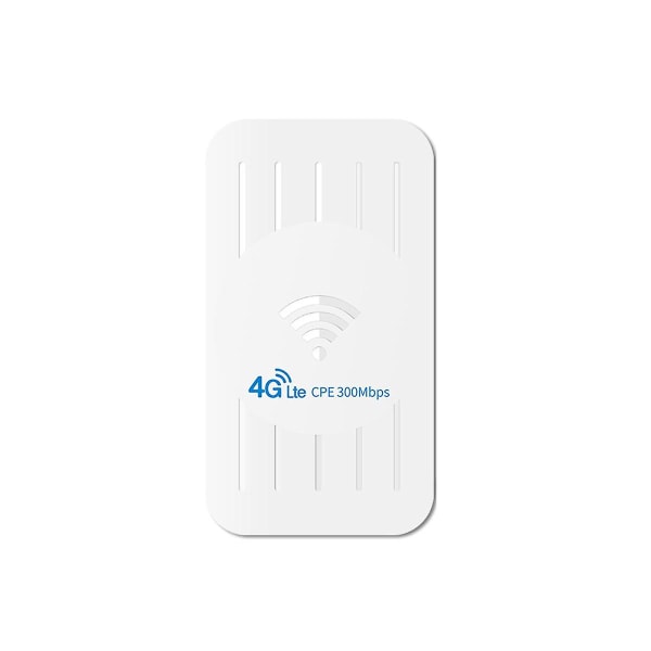 Vedenpitävä ulkokäyttöinen 4g Wi-Fi-reititin 300 Mbps Wi-Fi-laajennus Sim-kortilla 3g/4g Lte-reititin, pitkä kantama 1 White