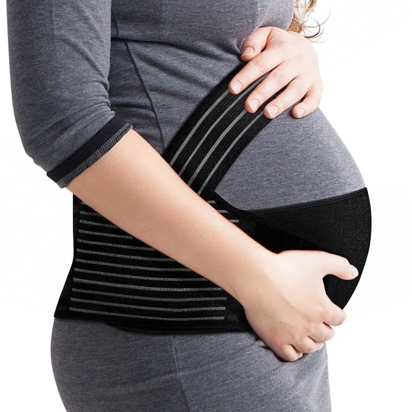 3 i 1 barselsbælte Graviditets-mavestøttebånd, blødt og åndbart talje-bag-underlivs-graviditetsbælte