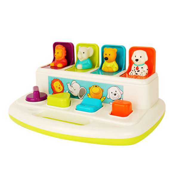 Pop-up kompisar - popup-leksak med djur och färger - för barn från 18 månader och uppåt