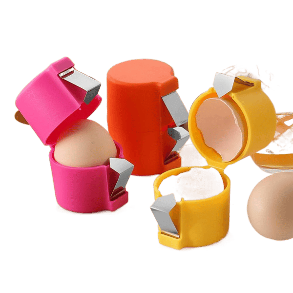 Eggeskallåpner i rustfritt stål, eggknekker, kjøkkenredskap, rosa Pink