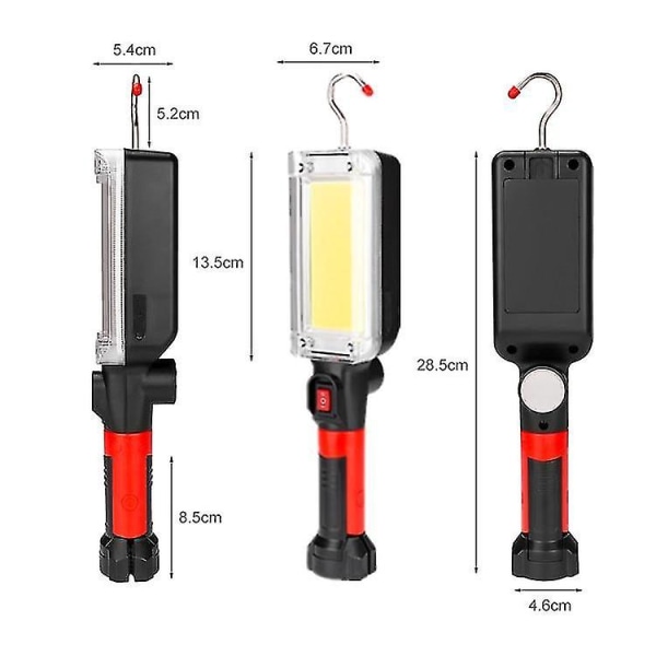 Campingljus lyktorpaket d USB uppladdningsbar magnetkrok campingarbete underhåll lykta led ficklampa bärbar spotlight