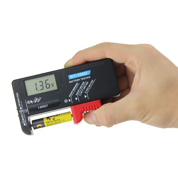 Spänningstestare och detektor BT168D Portabel Hög Precision Digital Display 5:e 7:e 9V Batteritestare 110x64x30mm