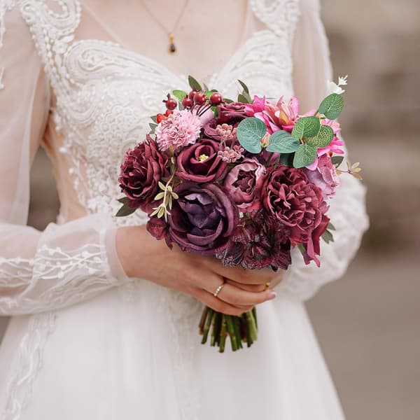 Morsiuskimppu, magenta, 1 kpl