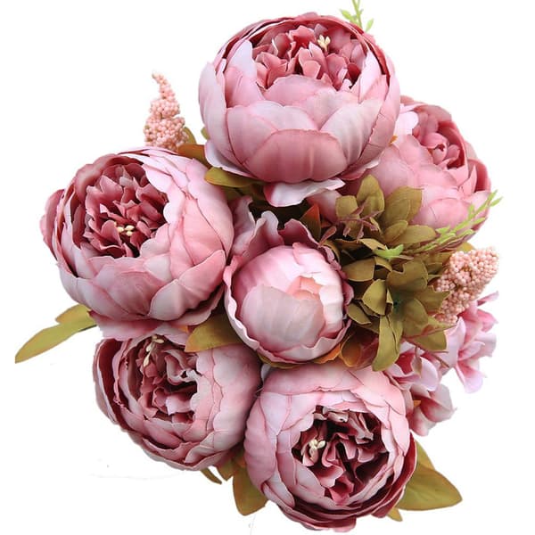 Rose pæon kunstige blomster, rød, 1 bundt