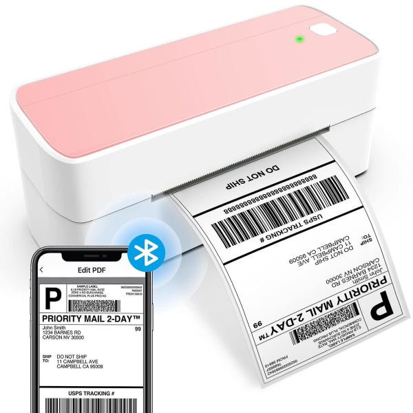 Bluetooth 118mm Forsendelse Termisk Label Maker Sticker Printer Bærbar Adresse Porto Label Printer Maskine Udbredt