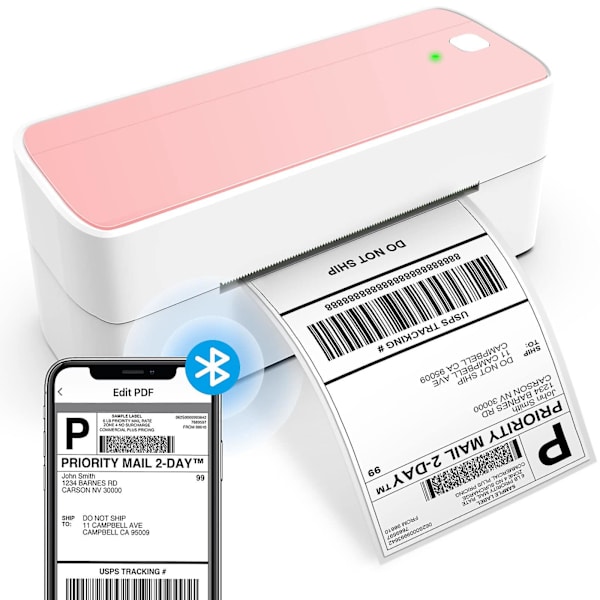 Bluetooth 118mm Forsendelses Termisk Etiket Maker Sticker Printer Bærbar Adresse Porto Etiket Printer Maskine Bredt Anvendt