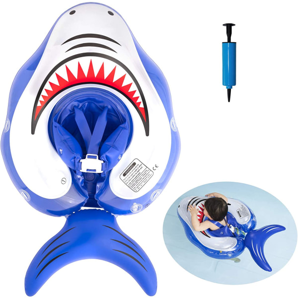 Baby , baby flytande simring, baby och baby , justerbar uppblåsbar simhjälp och uppblåsbar baby （Shark）