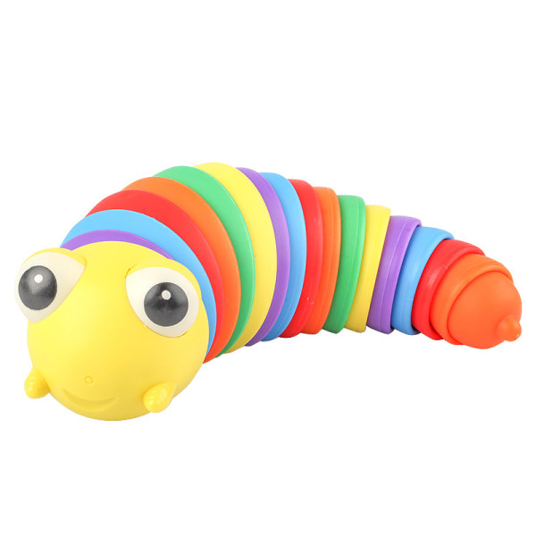 1 styk farverigt dekompressionssnegl Snegle Caterpillar dekompressionslegetøj til voksne og børn