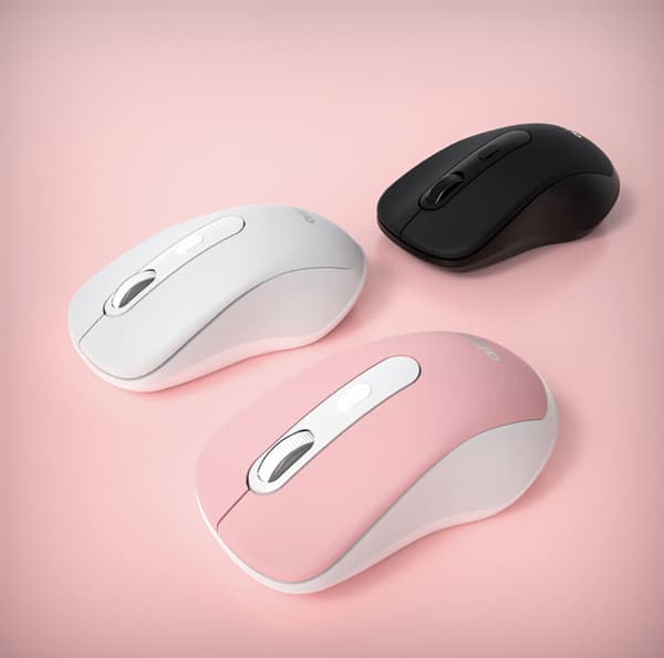 Trådløs 2.4G Ergonomisk Mus, Bærbar for Laptop Windows, Hvit