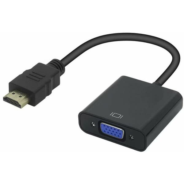 HDMI til VGA Adapter, forgyldt HDMI til VGA (han til hun) til computere, desktops, laptops, pc'er, HDTV'er, Chromebooks, Raspberry Pi, Roku,