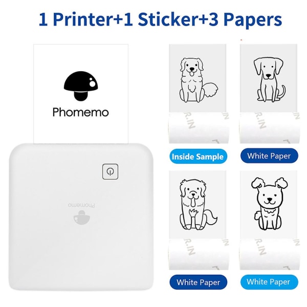 M02pro 300dpi lommeprinter Ios & Android Phone Miniprintere Transpaprent Paper Trådløs bærbare fotos Udskriv