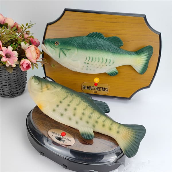 Big Mouth Billy Bass Simuleringsfisk sjunger och dansar med rörlig mun, elektronisk husdjursfisk, barnleksaker