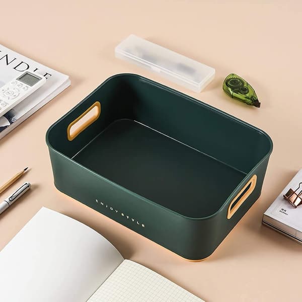 makeup box opbevaring til makeup, opbevaring hudpleje makeup opbevaring, badeværelsestilbehør makeup tilbehør 281*202*97mm (grøn) A