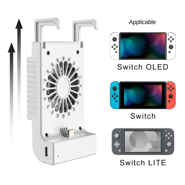 För Switch OLED Kylfläkt Lite Host Nintendo Laddare Kylfäste Snabbladdning