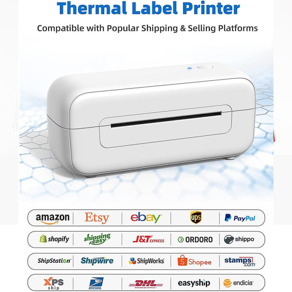 Adresselabelprinter 4x6 tommer Logistic Pm-246s Termisk forsendelsespakke Labelmaskine med gratis egen "labellife"-software