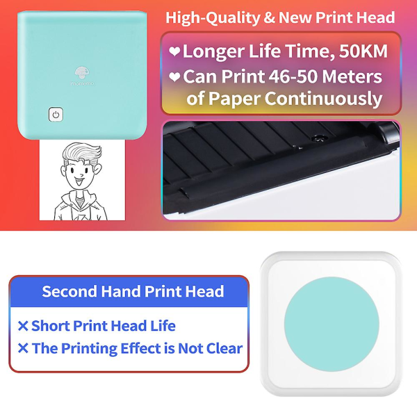 Klistermærke Impresora M02pro 300dpi fotoprinter Porttil trådløs termisk printer Termica etiketrulle