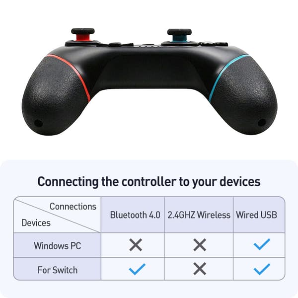 Grön Trådlös Bluetooth Gamepad Kompatibel med Switch, 6-Axis Gyro, RGB, Macro Funktion