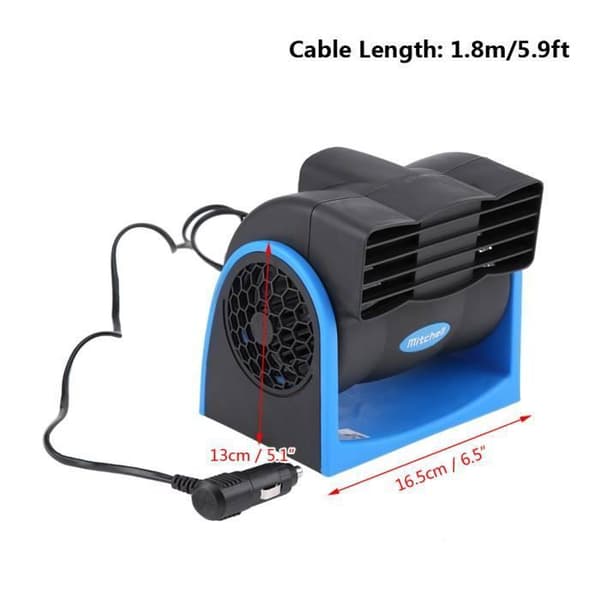 12V Mini Airconditioner Ventilator Bærbar Justerbar Hastighed Stille Køleventilator
