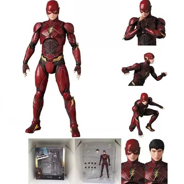 16 cm med låda; blixtsnabb actionfigur, premium PVC-samlarobjekt för barn och vuxna