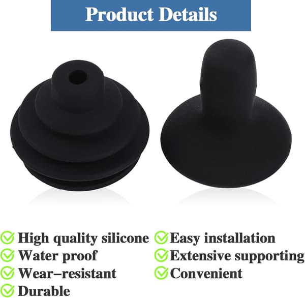 4 stk. Joystick-knapdæksel Joystick-controller-knap og støvle Sort Joystick-knap-knap-controller til elektrisk kørestol