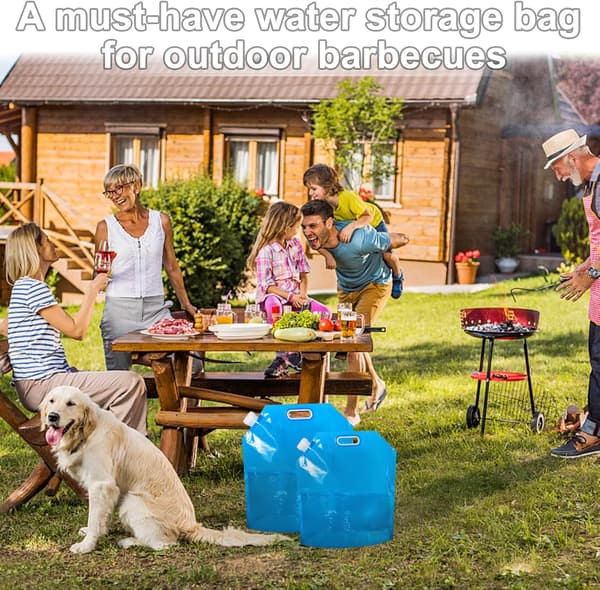 5L Vattentank, 4 Vikbara Portabla Dricksvattentankar, 5L Utomhus Vikbar Vattenpåse för Camping, Picknick, Resor