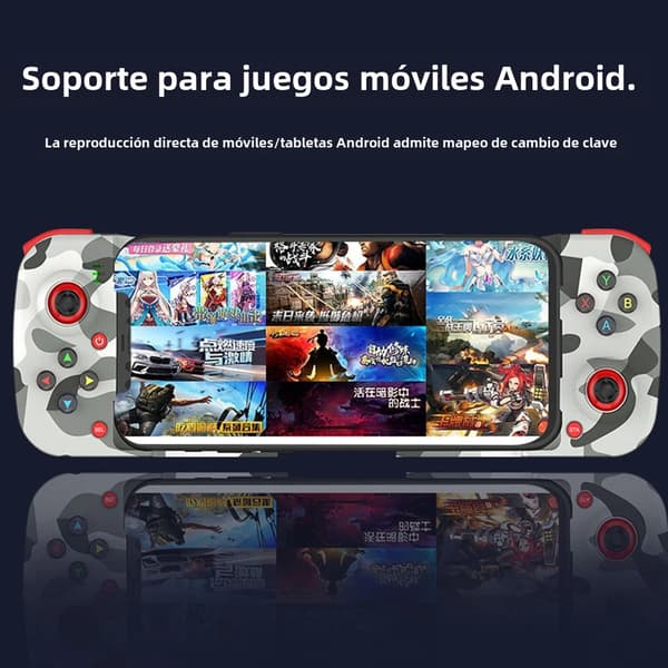 Sort D3s Mobil Spilcontroller Kompatibel med Switch/Android/iOS/PC, Udvidbar