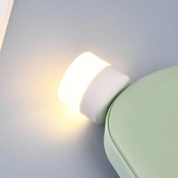 Luova kannettava mini USB yövalo makuuhuoneen silmiensuojaus LED-ilmakehän valo hätävalo mobiili power USB valo (20 kpl White Light War